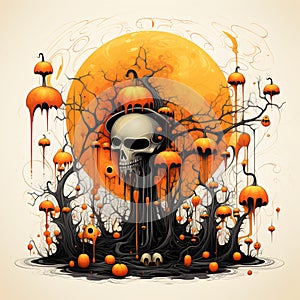 Scary , Spooky but Funny Halloween Design