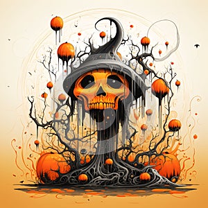 Scary , Spooky but Funny Halloween Design