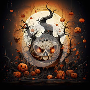 Scary , Spooky Halloween Design