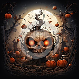 Scary , Spooky Halloween Design