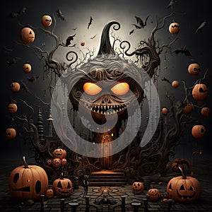 Scary , Spooky Halloween Design