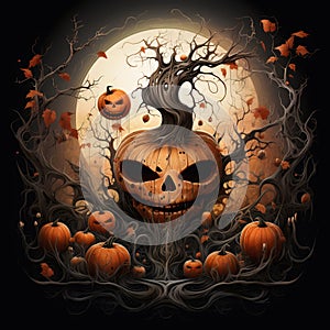 Scary , Spooky Halloween Design