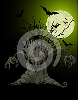 Scary tree background