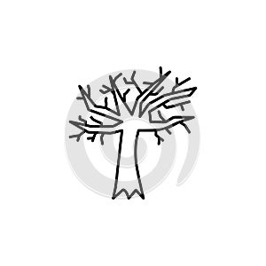 Scary tree icon. Element of fairy Tale icon