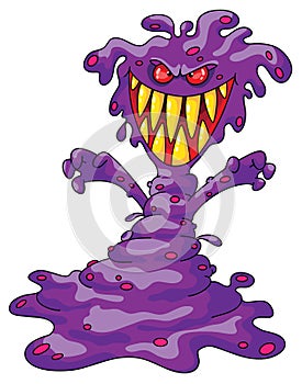 Scary violet monster