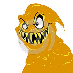 Scary Yellow Demon Sands Time character cartoon