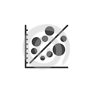 Scatter chart vector icon