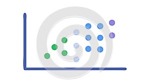 Scatter Plot Data Chart Icon, Statistical Analysis and Data Visualization, vector design Generative AI