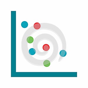 Scatter Plot I icon vector image.