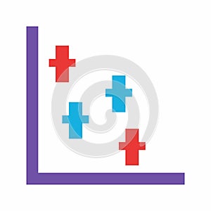 Scatter Plot II icon vector image.