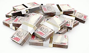 Scattered Banknote Stacks
