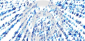 Scattered Blue Music Notes Banner