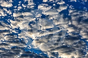 Scattered cloud pattern at sunrise over the desert southwest