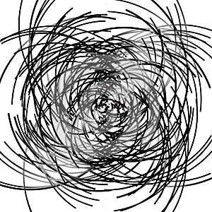 Scattered curved, curvy lines. Intersecting lines photo