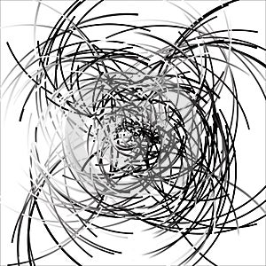 Scattered curved, curvy lines. Intersecting lines photo