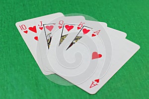 Scattered deck of cards