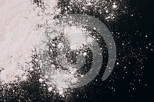 Scattered flour background