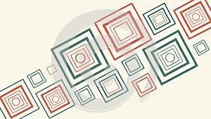 Scattered geometric squares, clean abstract pattern, modern art, vector design Generative AI