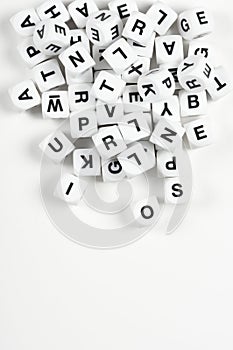 Scattered Letter Cubes