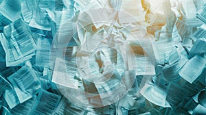Scattered Office Documents.AI generated image