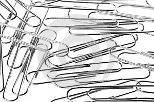 Scattered paper clips