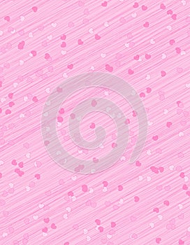 Scattered pink hearts background pattern