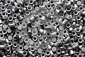 Scattered pneumatic bullet (macro, close up)