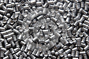 Scattered pneumatic bullet (macro, close up)