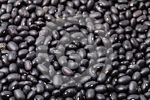 Scattered raw Black turtle beans
