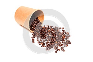 Scattered roasted coffee beans