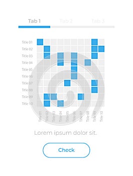 Scattered squares chart UI element template