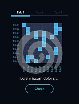 Scattered squares diagram UI element template