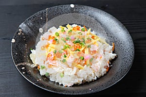 Scattered sushi called CHIRASHI ZUSHI photo