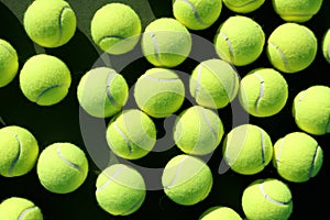 Scattered Tennis Balls