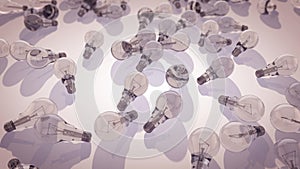 Scattered Transparent Light Bulbs