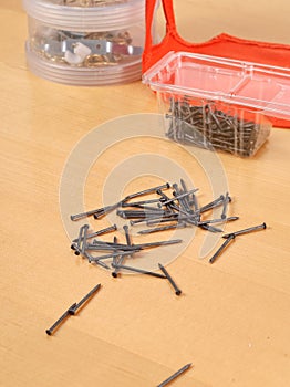 Scattered Wood Nails