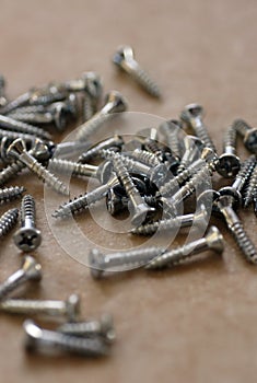 Scattered woodscrews