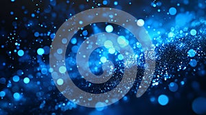 scattering blue particles