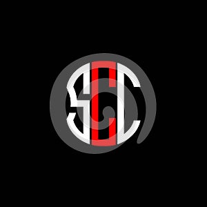 SCC letter logo abstract creative design.