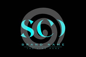 SCD abstract letter logo design