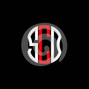 SCD letter logo abstract creative design.