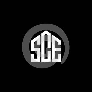 SCE letter logo design on BLACK background. SCE creative initials letter logo concept. SCE letter design photo
