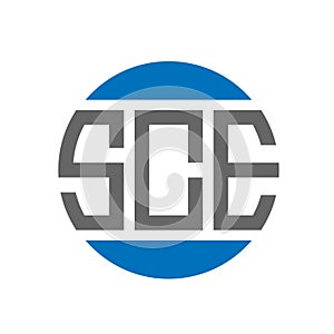 SCE letter logo design on white background. SCE creative initials circle logo concept. SCE letter design photo
