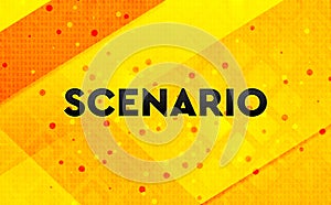 Scenario abstract digital banner yellow background