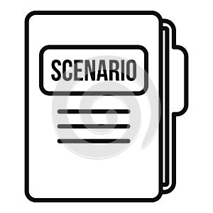 Scenario folder icon, outline style