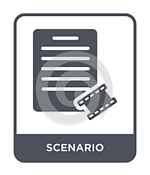 scenario icon in trendy design style. scenario icon isolated on white background. scenario vector icon simple and modern flat