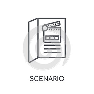 Scenario linear icon. Modern outline Scenario logo concept on wh