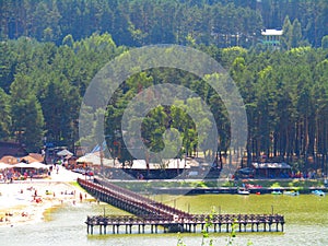 The scenary of the lake and nature in Krasnobrod in Poland photo