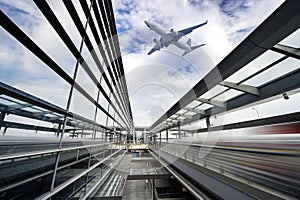 The scene of airport building