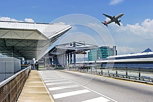 The scene of airport building in shanghai